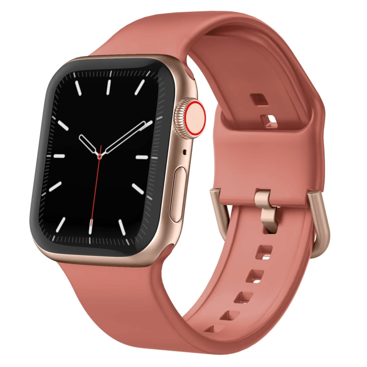 For Apple Watch 2 38mm Pin Buckle Silicone Watch Band(Coral) - Watch Bands by PMC TechLife | Online Shopping South Africa | PMC TechLife