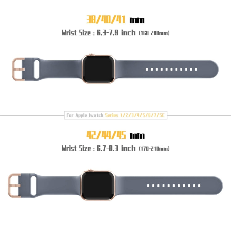 For Apple Watch 42mm Pin Buckle Silicone Watch Band(Blue Grey) - Watch Bands by PMC TechLife | Online Shopping South Africa | PMC TechLife