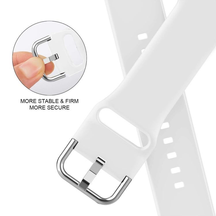 For Apple Watch SE 2023 44mm Pin Buckle Silicone Watch Band(White) - Watch Bands by PMC TechLife | Online Shopping South Africa | PMC TechLife
