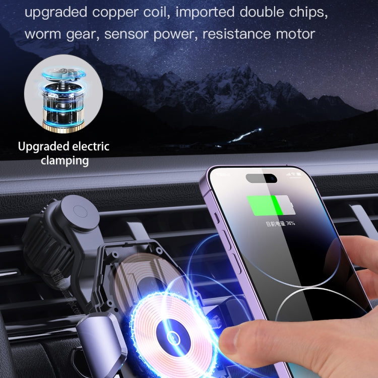 TOTU CH-1-W 15W Wireless Charging Car Holder, Suction Cup Version(Grey) - Wireless Charger Holders by TOTUDESIGN | Online Shopping South Africa | PMC Jewellery | Buy Now Pay Later Mobicred