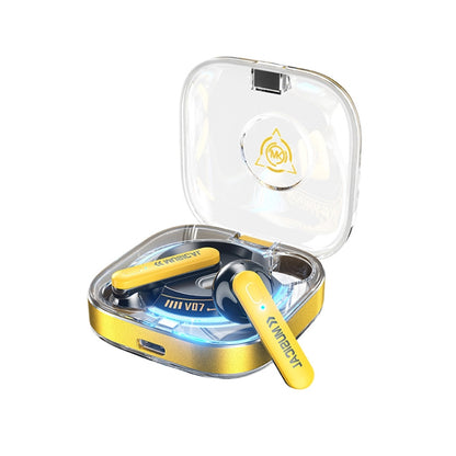 WK V07 Vanguard Series Starshards Wireless Bluetooth Earphone(Yellow) - Bluetooth Earphone by WK | Online Shopping South Africa | PMC Jewellery | Buy Now Pay Later Mobicred