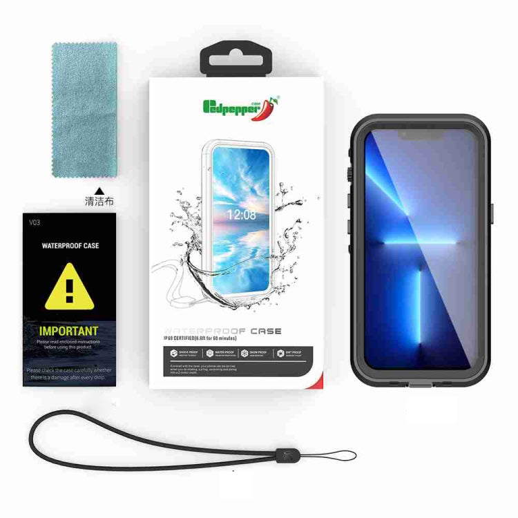 For iPhone 15 Pro Max RedPepper IP68 Waterproof MagSafe Phone Case(Black) - free shipping - PMC TechLife - Order now!