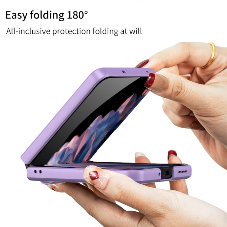 For OPPO Find N2 Flip GKK Integrated Ultrathin with Rotating Cortical Belt Phone Case(Purple) - Find N2 Flip Cases by GKK | Online Shopping South Africa | PMC Jewellery