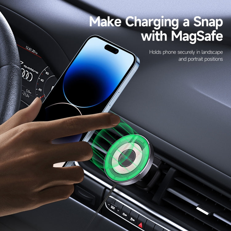 DUZZONA V2 15W Transparent Car Magnetic Wireless Charger - Wireless Charger Holders by DUZZONA | Online Shopping South Africa | PMC Jewellery