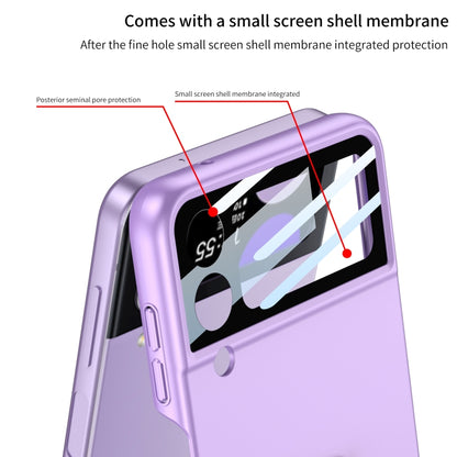 For Samsung Galaxy Z Flip3 5G GKK Integrated Ultra-thin Phone Case with Z Ring Holder(Purple) - Galaxy Phone Cases by GKK | Online Shopping South Africa | PMC Jewellery