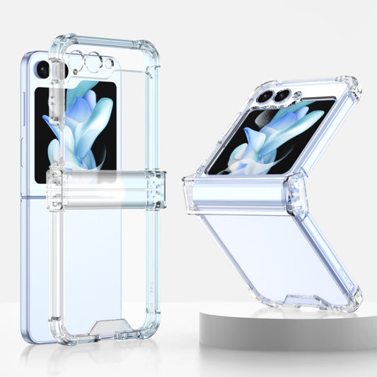 For Samsung Galaxy Z Flip5 GKK Electroplated Airbag Hinge Shockproof Phone Case(Transparent) - Galaxy Z Flip5 Cases by GKK | Online Shopping South Africa | PMC Jewellery | Buy Now Pay Later Mobicred