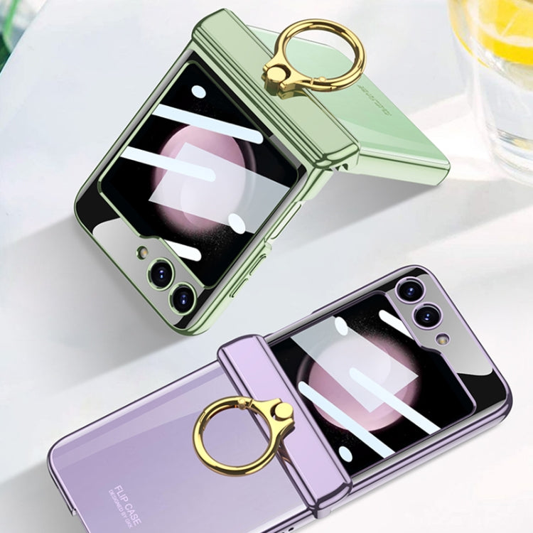 For Samsung Galaxy Z Flip5 GKK Magnetic Folding Phantom Rotary Phone Case with Ring Holder(Black) - free shipping - PMC TechLife - Order now!