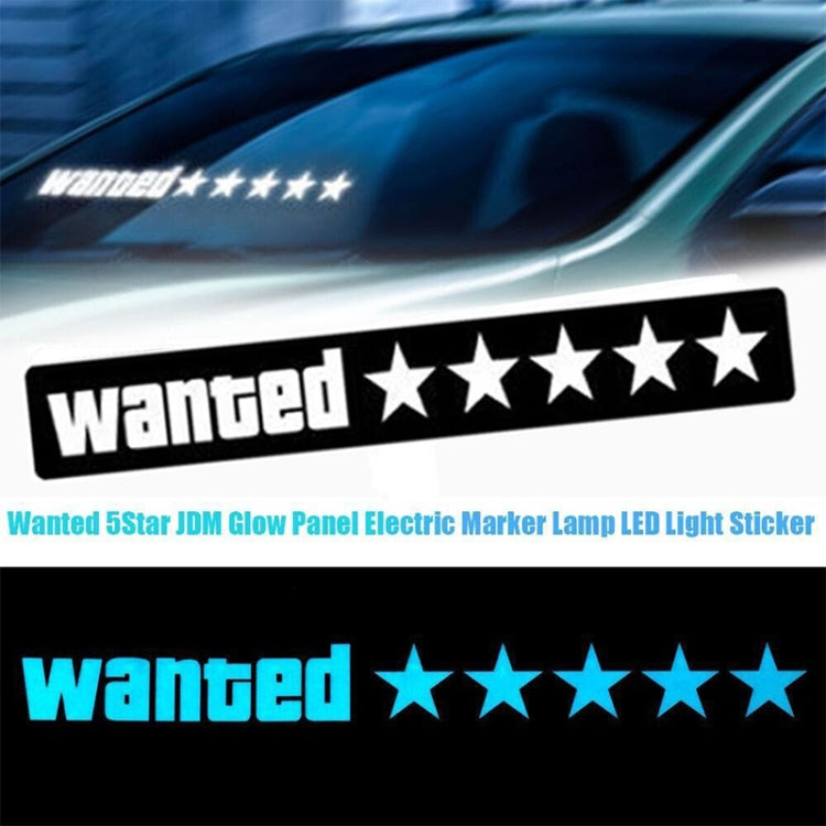 EL Luminous Car Stickers Cold Light Car Stickers Car Luminous Pattern Decoration(Wanted Blue) - free shipping - PMC TechLife - Order now!