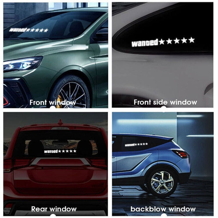 EL Luminous Car Stickers Cold Light Car Stickers Car Luminous Pattern Decoration(Wanted Blue) - free shipping - PMC TechLife - Order now!