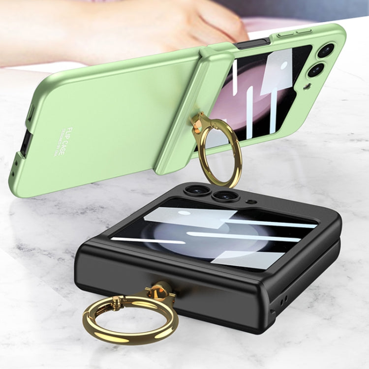 For Samsung Galaxy Z Flip5 GKK Integrated Magnetic Hinge Phone Case with Ring Holder(Purple) - free shipping - PMC TechLife - Order now!