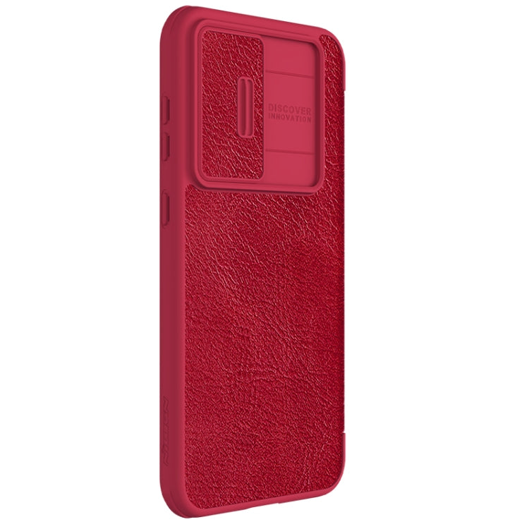 For Samsung Galaxy S23 FE 5G NILLKIN QIN Series Pro Sliding Camera Cover Design Leather Phone Case(Red) - Galaxy S23 FE 5G Cases by NILLKIN | Online Shopping South Africa | PMC Jewellery