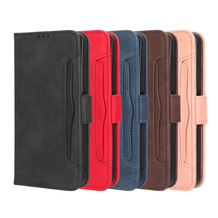 For iPhone 15 Pro Max Skin Feel Calf Texture Card Slots Leather Phone Case(Red) - iPhone 15 Pro Max Cases by PMC TechLife | Online Shopping South Africa | PMC TechLife | Buy Now Pay Later Mobicred