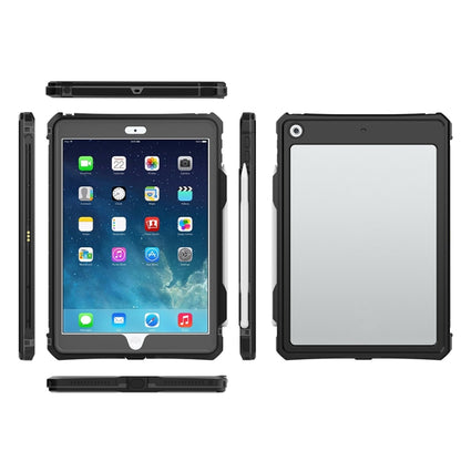 For iPad 10.2 RedPepper Shockproof Waterproof PC + TPU Protective Case with Lanyard & Pen Tray & Holder(Black) - iPad 10.2 Cases by RedPepper | Online Shopping South Africa | PMC Jewellery | Buy Now Pay Later Mobicred