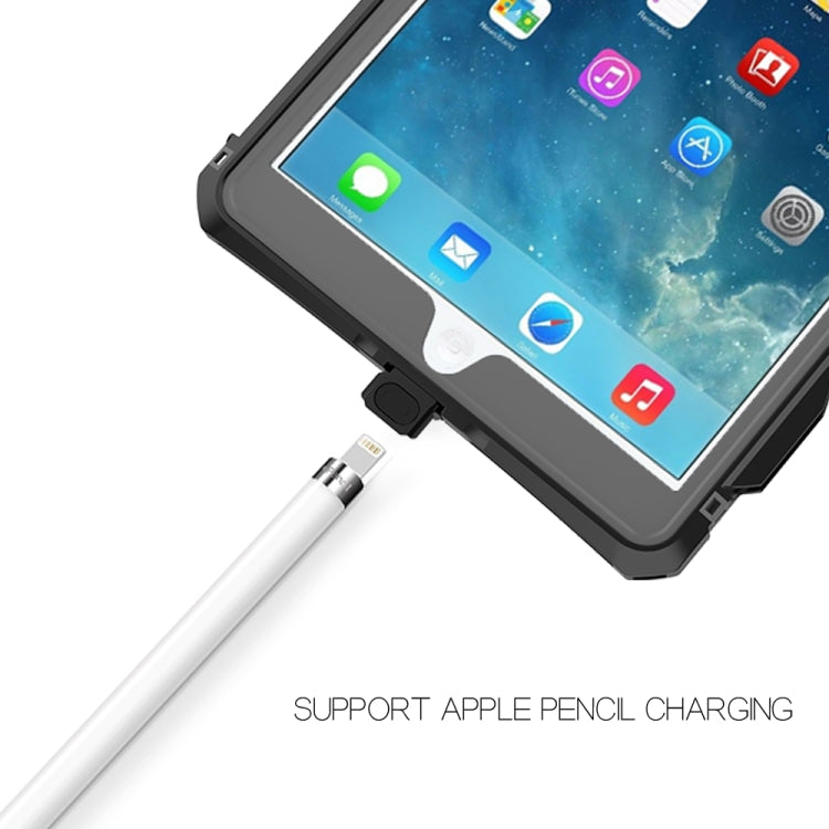 For iPad 10.2 RedPepper Shockproof Waterproof PC + TPU Protective Case with Lanyard & Pen Tray & Holder(Black) - iPad 10.2 Cases by RedPepper | Online Shopping South Africa | PMC Jewellery | Buy Now Pay Later Mobicred