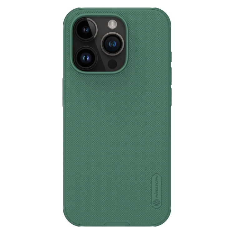 For iPhone 15 Pro NILLKIN Frosted Shield Pro Magnetic Magsafe Phone Case(Green) - iPhone 15 Pro Cases by NILLKIN | Online Shopping South Africa | PMC Jewellery | Buy Now Pay Later Mobicred