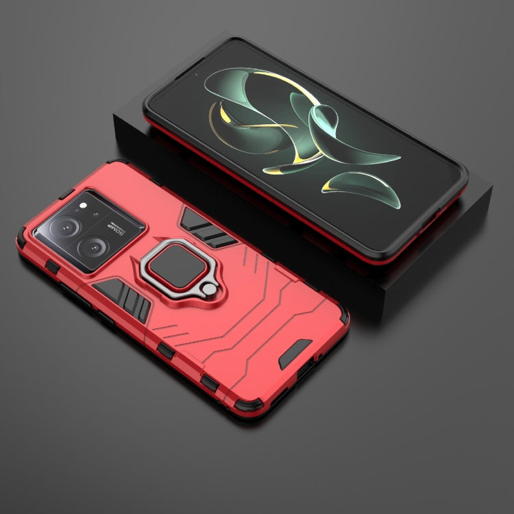 For Xiaomi Redmi K60 Ultra Shockproof PC + TPU Holder Phone Case(Red) - Xiaomi Cases by PMC TechLife | Online Shopping South Africa | PMC TechLife | Buy Now Pay Later Mobicred