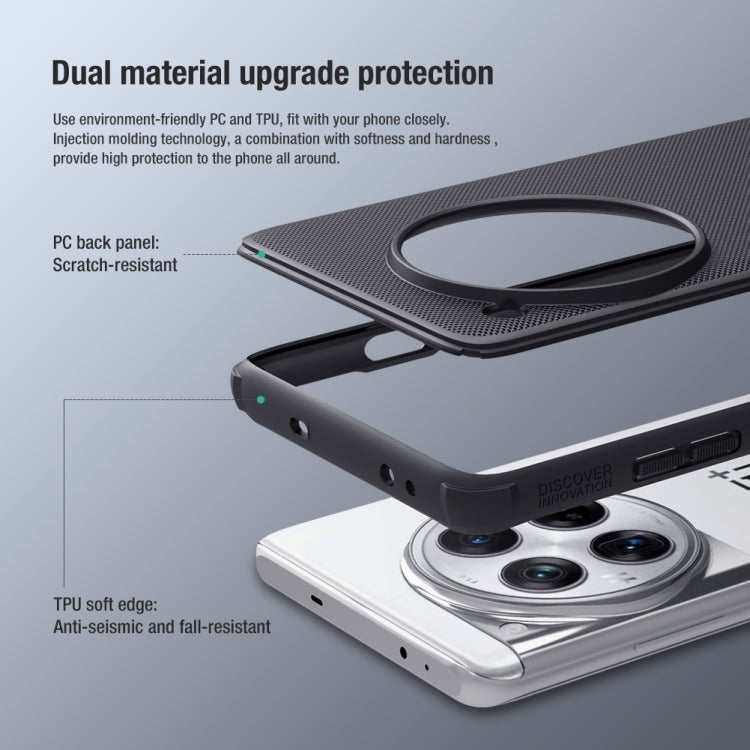 For OnePlus 12 NILLKIN Frosted Shield Pro PC + TPU Phone Case(Black) - OnePlus Cases by NILLKIN | Online Shopping South Africa | PMC TechLife | Buy Now Pay Later Mobicred