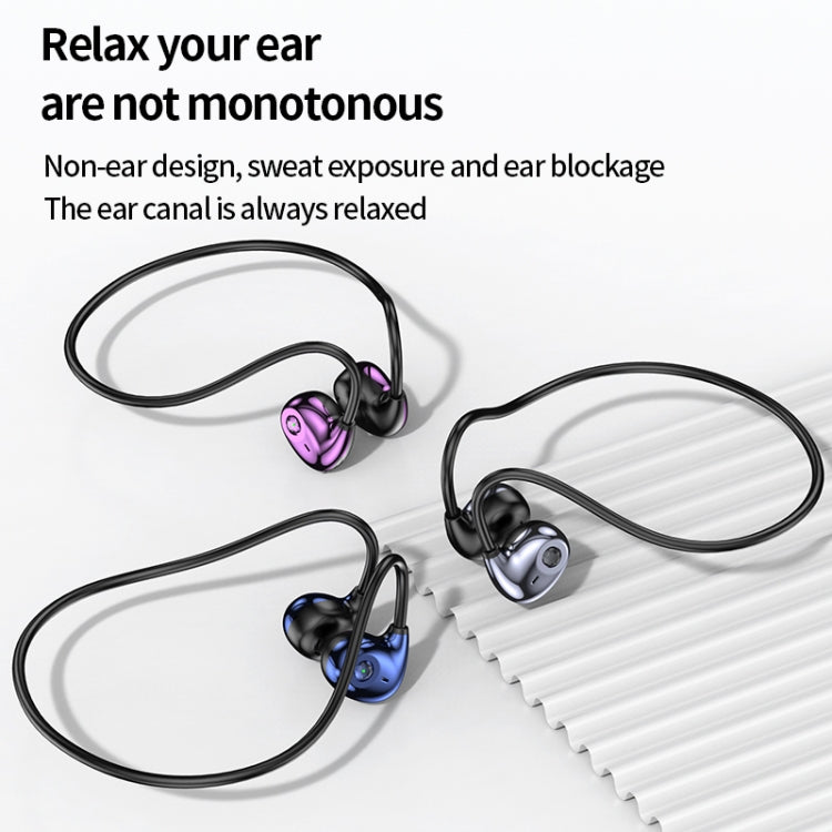 A59 Open Air Conduction Built-in Microphone Wireless Bluetooth Neckband Earphone(Grey) - Sport Earphone by PMC TechLife | Online Shopping South Africa | PMC TechLife | Buy Now Pay Later Mobicred