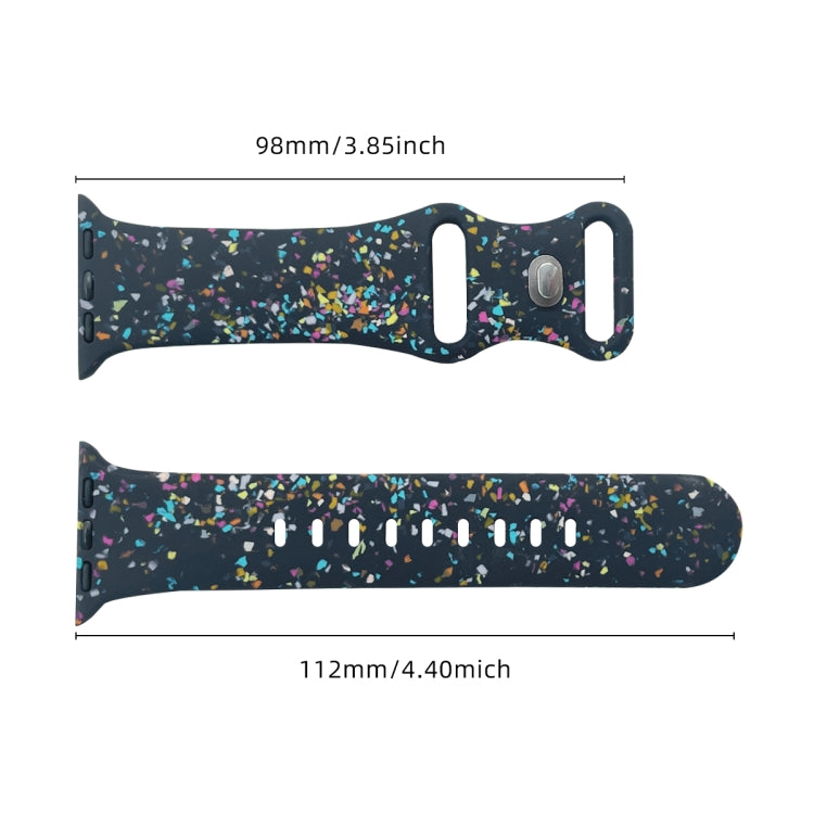 For Apple Watch Serie 9 41mm Floral Silicone Watch Band(Blue) - free shipping - PMC TechLife - Order now!