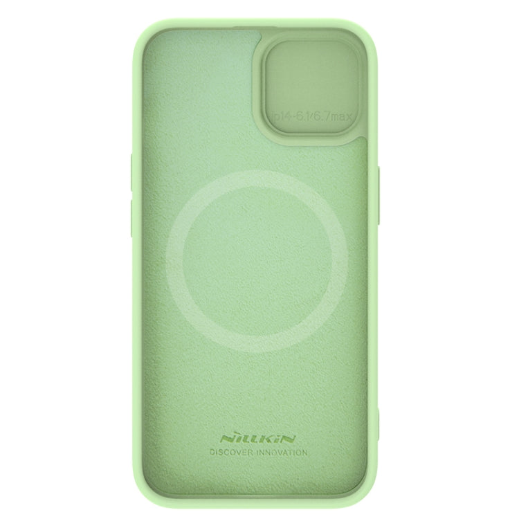 For iPhone 15 Plus NILLKIN CamShield MagSafe Liquid Silicone Phone Case(Green) - iPhone 15 Plus Cases by NILLKIN | Online Shopping South Africa | PMC Jewellery