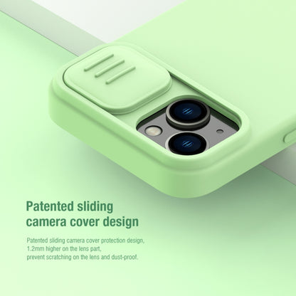 For iPhone 15 Plus NILLKIN CamShield MagSafe Liquid Silicone Phone Case(Green) - iPhone 15 Plus Cases by NILLKIN | Online Shopping South Africa | PMC Jewellery