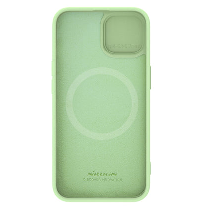 For iPhone 15 NILLKIN CamShield MagSafe Liquid Silicone Phone Case(Green) - iPhone 15 Cases by NILLKIN | Online Shopping South Africa | PMC Jewellery