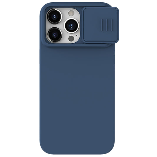 For iPhone 15 Pro Max NILLKIN CamShield Liquid Silicone Phone Case(Blue) - iPhone 15 Pro Max Cases by NILLKIN | Online Shopping South Africa | PMC Jewellery | Buy Now Pay Later Mobicred