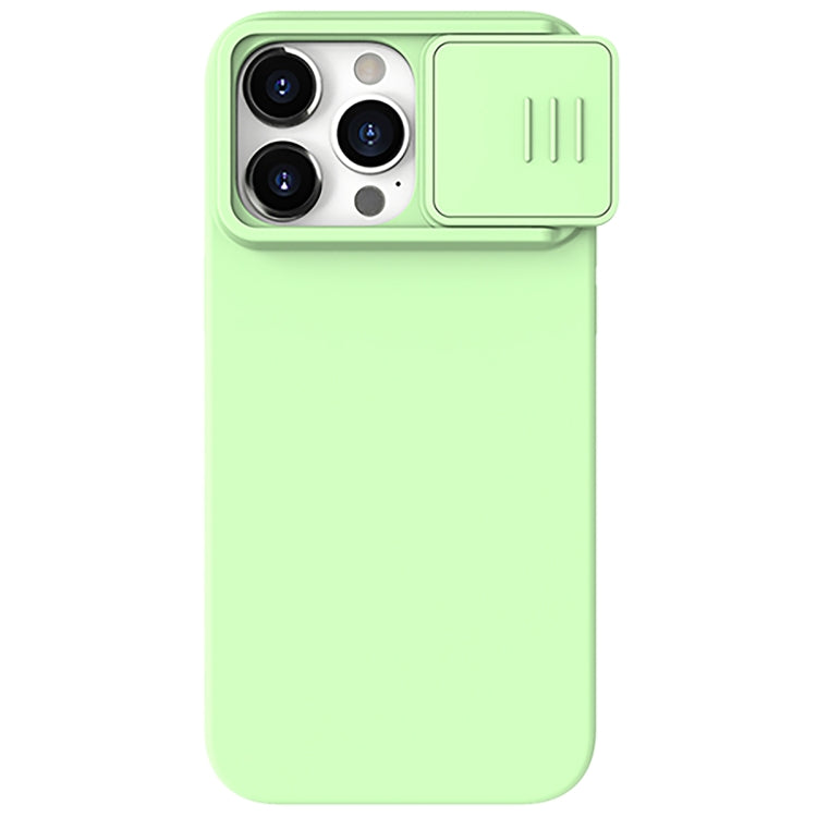 For iPhone 15 Pro Max NILLKIN CamShield Liquid Silicone Phone Case(Green) - iPhone 15 Pro Max Cases by NILLKIN | Online Shopping South Africa | PMC Jewellery | Buy Now Pay Later Mobicred