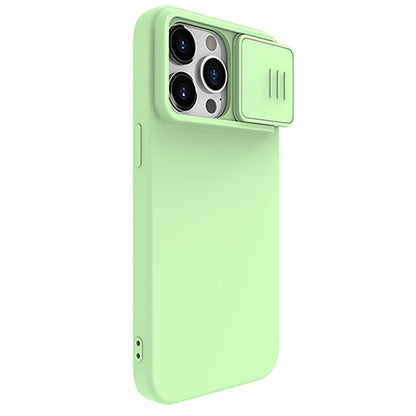 For iPhone 15 Pro Max NILLKIN CamShield Liquid Silicone Phone Case(Green) - iPhone 15 Pro Max Cases by NILLKIN | Online Shopping South Africa | PMC Jewellery | Buy Now Pay Later Mobicred