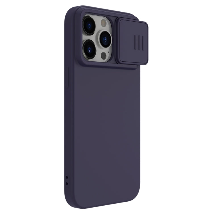 For iPhone 15 Pro Max NILLKIN CamShield Liquid Silicone Phone Case(Deep Purple) - iPhone 15 Pro Max Cases by NILLKIN | Online Shopping South Africa | PMC Jewellery | Buy Now Pay Later Mobicred