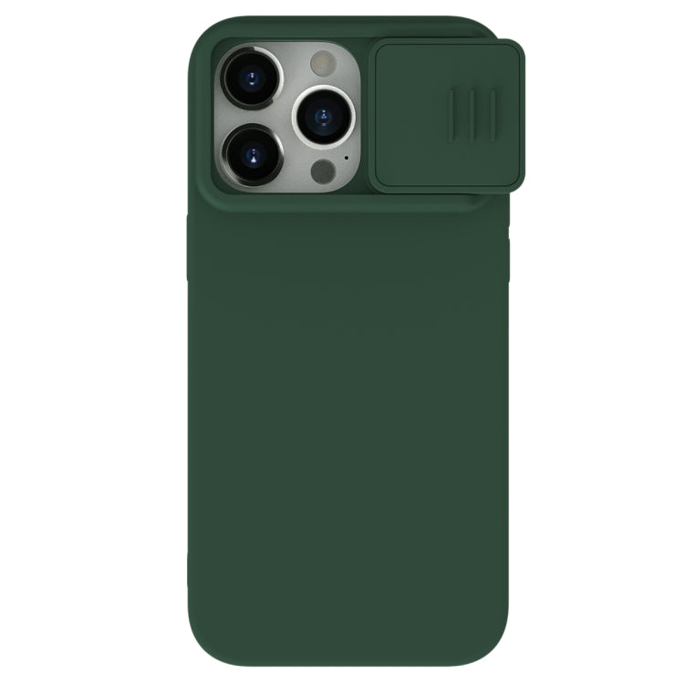 For iPhone 15 Pro Max NILLKIN CamShield Liquid Silicone Phone Case(Dark Green) - iPhone 15 Pro Max Cases by NILLKIN | Online Shopping South Africa | PMC Jewellery