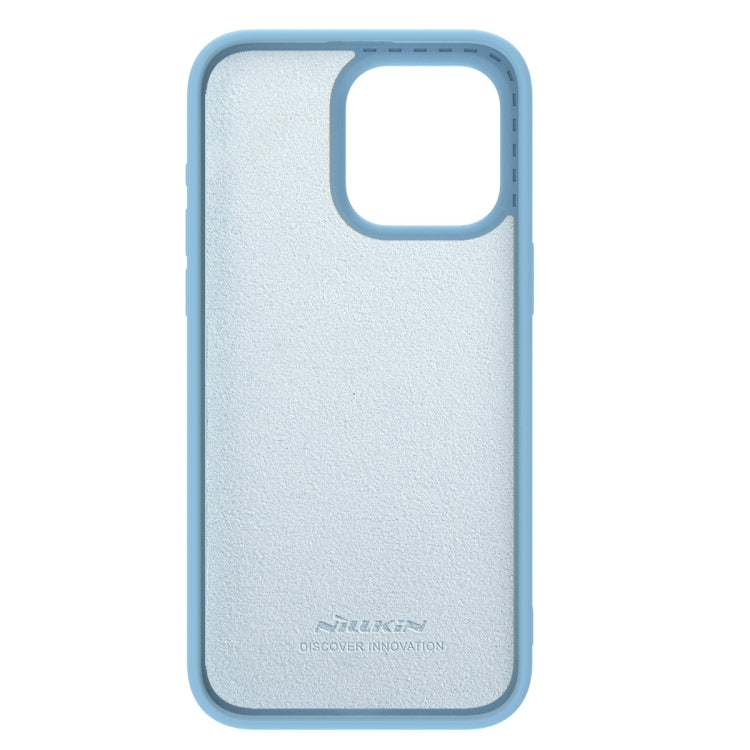 For iPhone 15 Pro NILLKIN CamShield Liquid Silicone Phone Case(Sky Blue) - iPhone 15 Pro Cases by NILLKIN | Online Shopping South Africa | PMC Jewellery