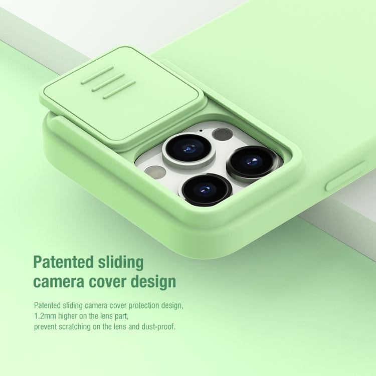 For iPhone 15 Pro NILLKIN CamShield Liquid Silicone Phone Case(Dark Green) - iPhone 15 Pro Cases by NILLKIN | Online Shopping South Africa | PMC Jewellery