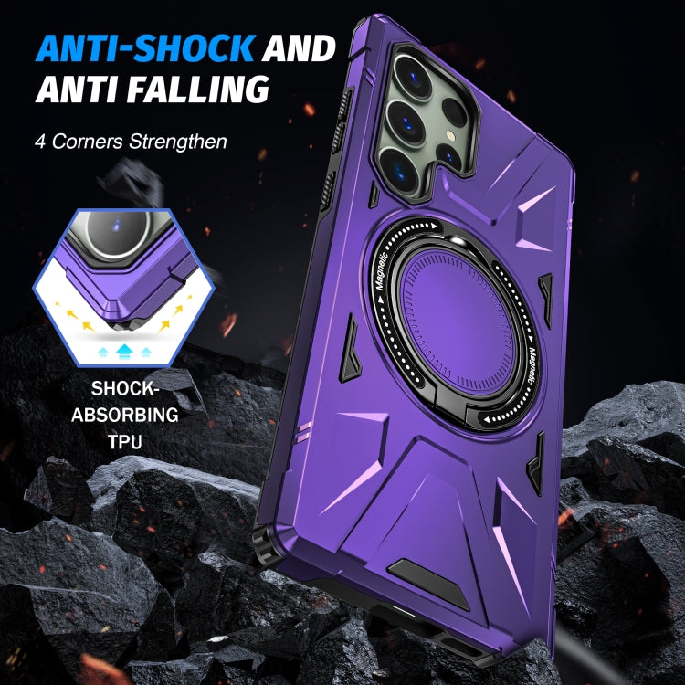 For Samsung Galaxy S23+ 5G MagSafe Magnetic Shockproof Phone Case with Ring Holder(Purple) - free shipping - PMC TechLife - Order now!