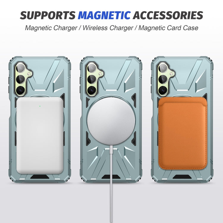 For Samsung Galaxy A14 4G/5G MagSafe Magnetic Shockproof Phone Case with Ring Holder(Green) - free shipping - PMC TechLife - Order now!