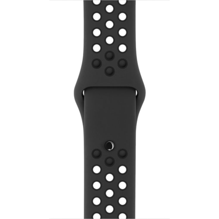 For Apple Watch Ultra 49mm / Series 8&7 45mm / SE 2&6&SE&5&4 44mm / 3&2&1 42mm Sport Silicone Watch Band Standard Edition(Black) - Watch Bands by PMC Jewellery | Online Shopping South Africa | PMC Jewellery | Buy Now Pay Later Mobicred