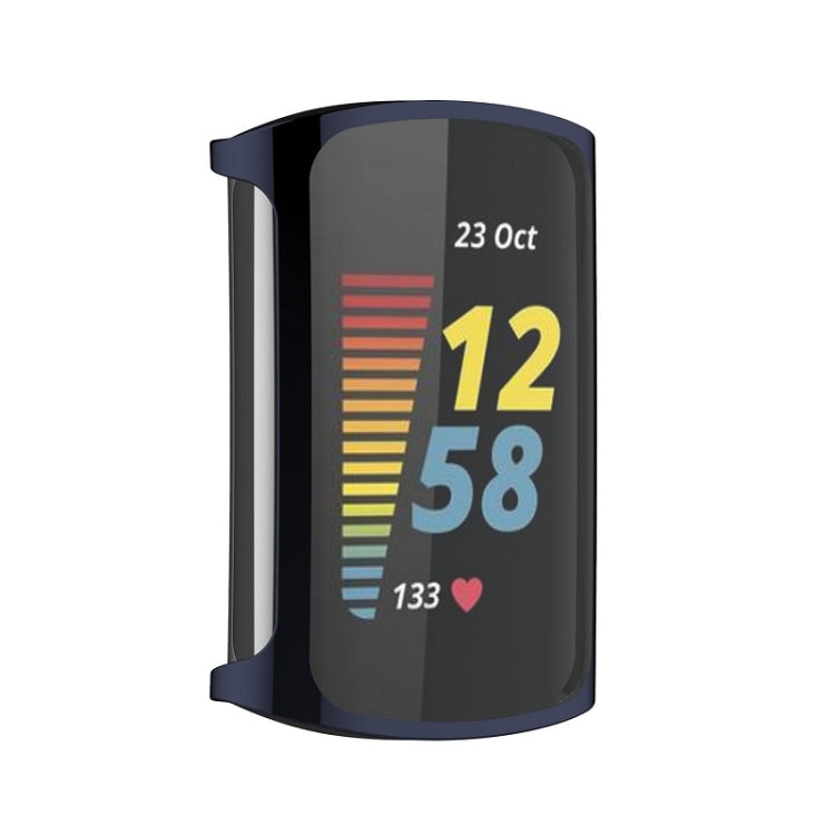 For Fitbit Charge 6 / 5 Full Coverage TPU Electroplated Watch Protective Case(Midnight Blue) - Watch Cases by PMC TechLife | Online Shopping South Africa | PMC TechLife