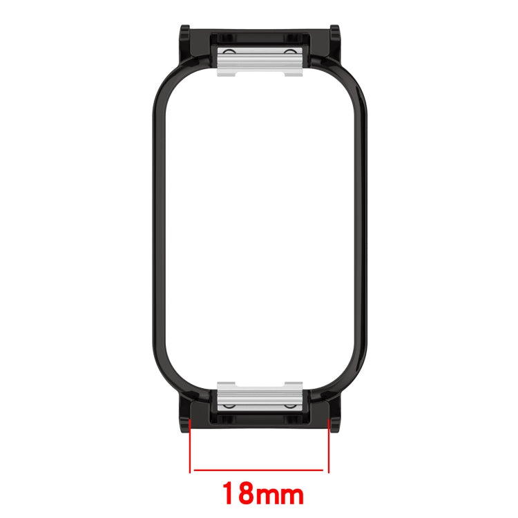 For Xiaomi Smart Band 8 Active / Redmi Band 2 Metal Frame Watch Protective Case(Silver) - Watch Cases by PMC TechLife | Online Shopping South Africa | PMC TechLife