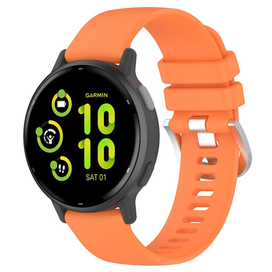 For Garmin vivoactive 5 / Active 5 20mm Silicone Watch Band(Orange) - Watch Bands by PMC Jewellery | Online Shopping South Africa | PMC Jewellery