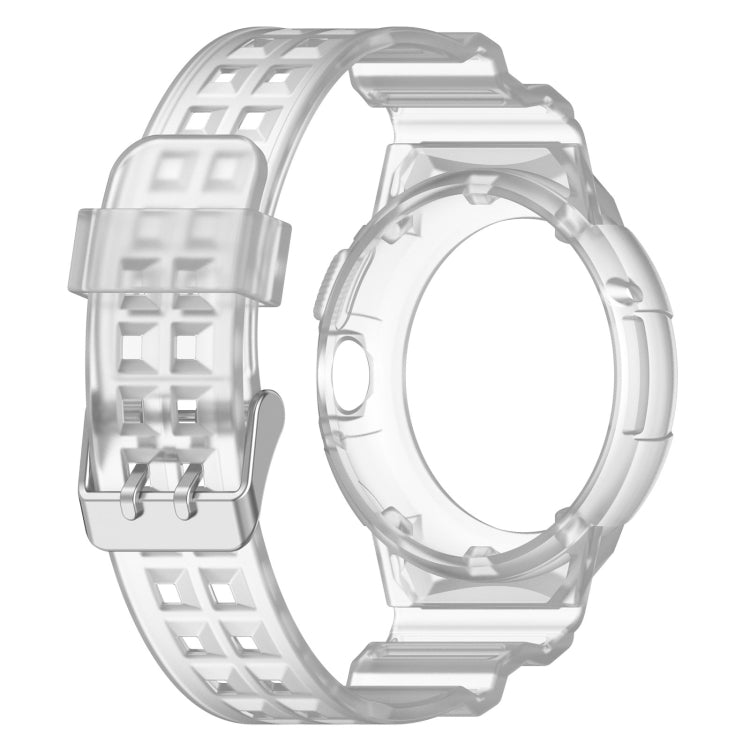 For Google Pixel Watch 2 Integrated Fully Enclosed Silicone Watch Band(Transparent) - Watch Bands by PMC TechLife | Online Shopping South Africa | PMC TechLife
