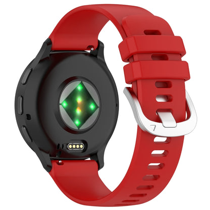 For Garmin Venu 3 Liquid Glossy Silver Buckle Silicone Watch Band(Red) - Watch Bands by PMC Jewellery | Online Shopping South Africa | PMC Jewellery