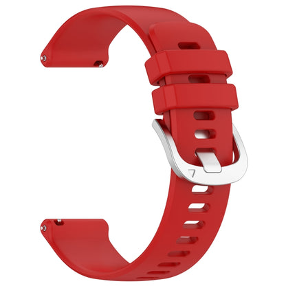 For Garmin Venu 3 Liquid Glossy Silver Buckle Silicone Watch Band(Red) - Watch Bands by PMC Jewellery | Online Shopping South Africa | PMC Jewellery