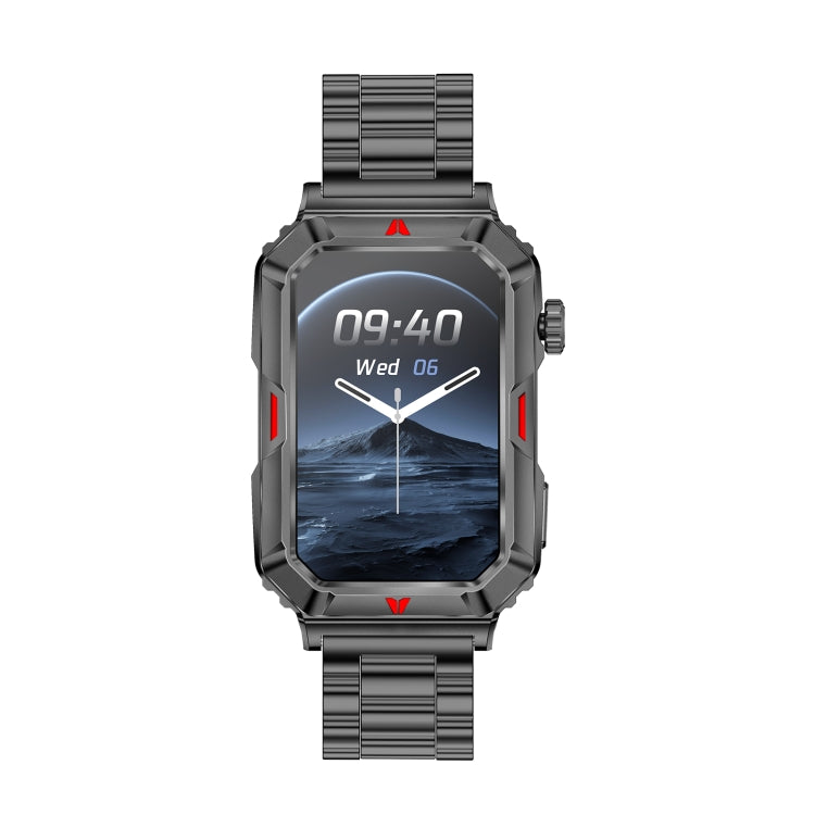 CF26 1.57inch BT5.2 Smart Bracelet Support Sleep Detection, Style:Steel Strap(Black) - free shipping - PMC TechLife - Order now!
