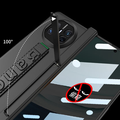 For Huawei Mate X5 GKK Wristband Integrated Privacy Film Magnetic Hinge Phone Case(Carbon Fiber) - Huawei Cases by GKK | Online Shopping South Africa | PMC Jewellery | Buy Now Pay Later Mobicred