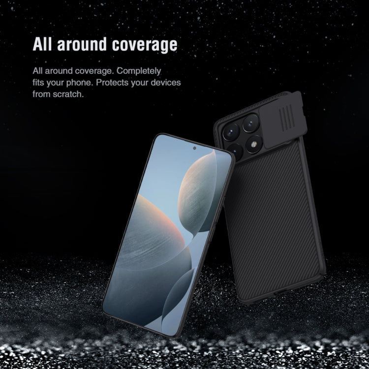 For Xiaomi Redmi K70E / Poco X6 Pro 5G NILLKIN Black Mirror Series Camshield PC Phone Case(Black) - K70E Cases by NILLKIN | Online Shopping South Africa | PMC Jewellery | Buy Now Pay Later Mobicred