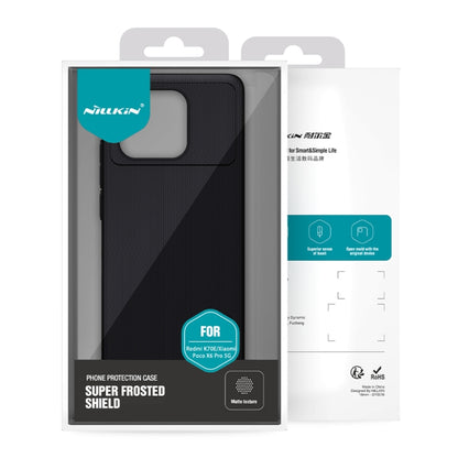 For Xiaomi Redmi K70E / Poco X6 Pro 5G NILLKIN Frosted PC Phone Case(Black) - K70E Cases by NILLKIN | Online Shopping South Africa | PMC Jewellery