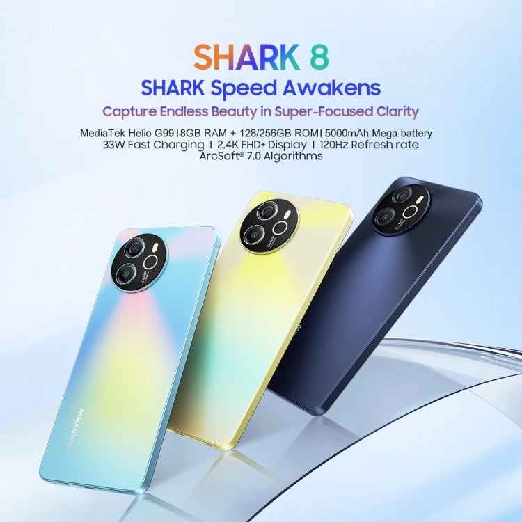 Blackview SHARK 8, 8GB+256GB, Fingerprint Identification, 6.78 inch Android 13 MTK6789 Helio G99 Octa Core up to 2.2GHz, Network: 4G, OTG(Scorching Gold) - Blackview by Blackview | Online Shopping South Africa | PMC Jewellery | Buy Now Pay Later Mobicred