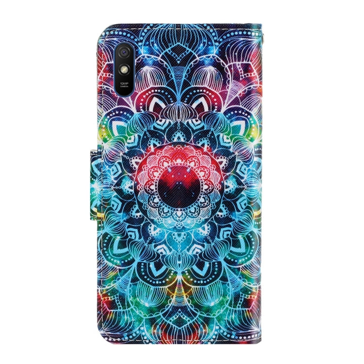 For Xiaomi Redmi 9A 3D Colored Drawing Horizontal Flip PU Leather Case with Holder & Card Slots & Wallet(Mandala) - Xiaomi Cases by PMC Jewellery | Online Shopping South Africa | PMC Jewellery