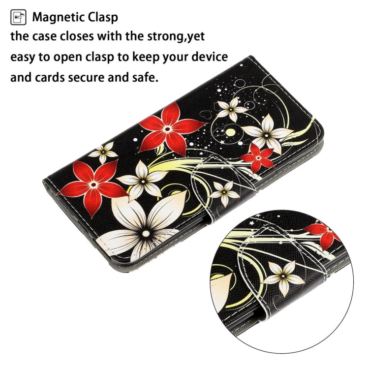 For Xiaomi Redmi 9A 3D Colored Drawing Horizontal Flip PU Leather Case with Holder & Card Slots & Wallet(Red Flower) - Xiaomi Cases by PMC Jewellery | Online Shopping South Africa | PMC Jewellery