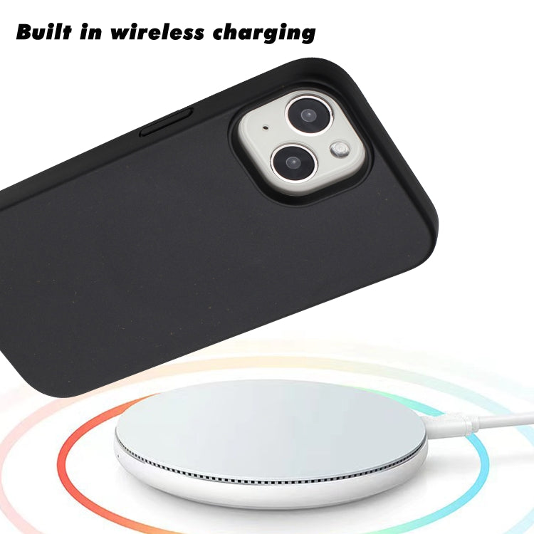 For iPhone 14 Wheat MagSafe Magnetic Straw Material + TPU Phone Case(Black) - iPhone 14 Cases by PMC TechLife | Online Shopping South Africa | PMC TechLife | Buy Now Pay Later Mobicred